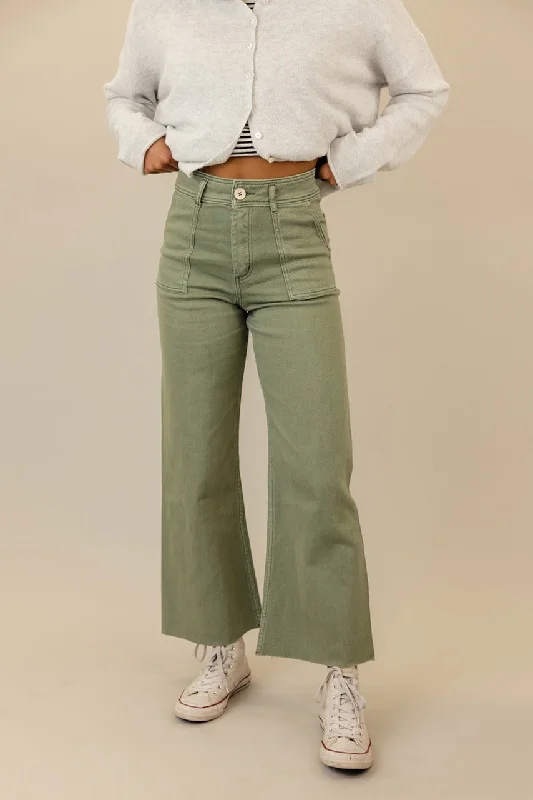 Skyler High Rise Raw Edge Pants