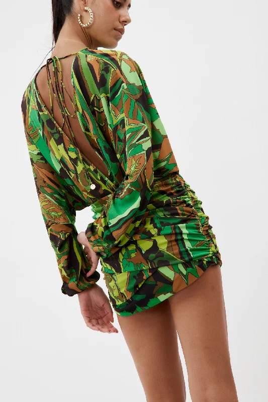 Lucy Emerald Jungle Mini Dress