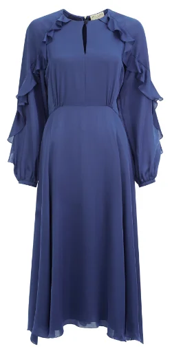 Ophelia Blue Ruffle Dress