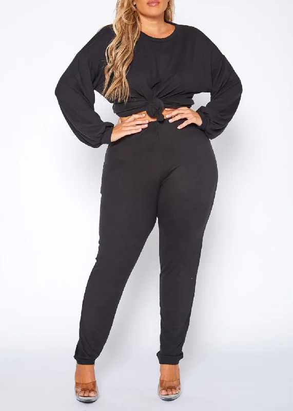 HI Curvy Plus Size Women Favorite Lounge Two Piece Set