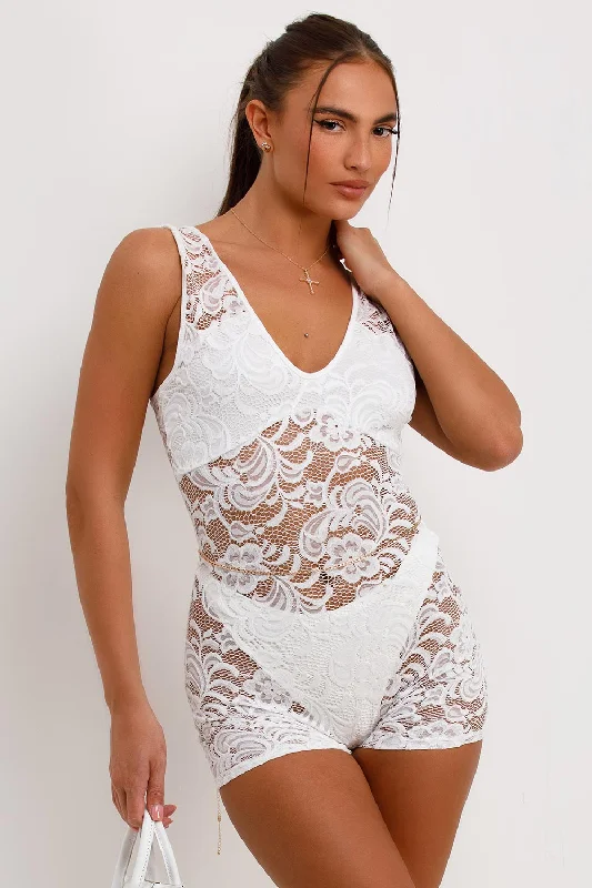 White Lace Playsuit